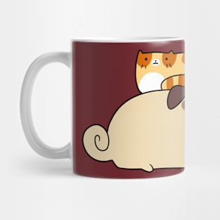 Pug and Little Tabby Mug